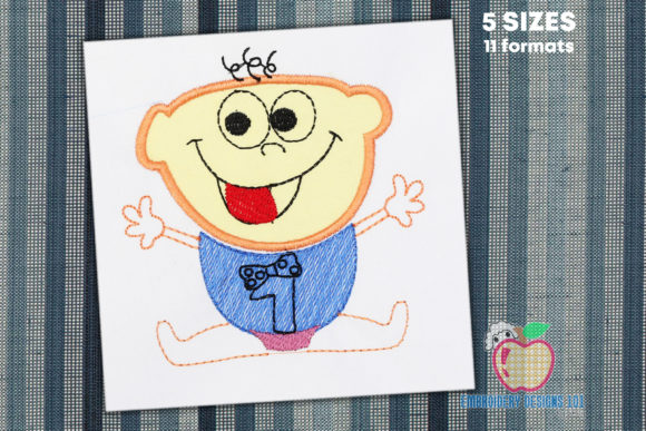 A Baby Boy Smiling Face Applique Review