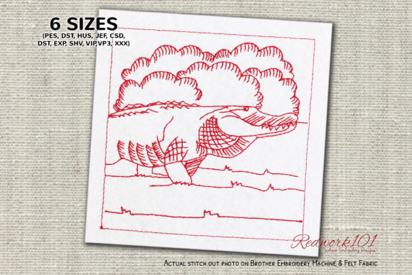 Alligator Walking on Grass Embroidery Review