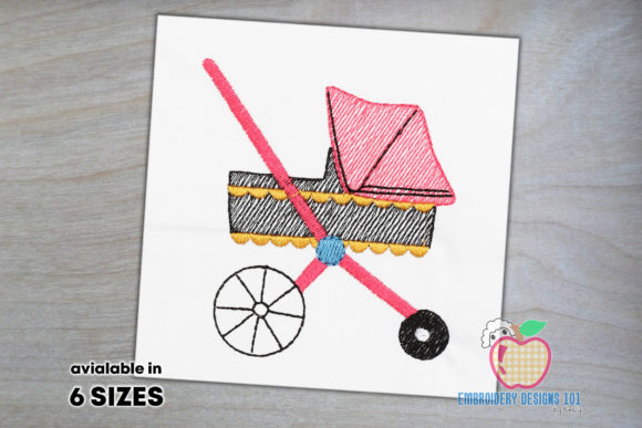 Baby Carriage Sketch Embroidery Review