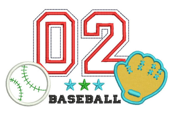 Baseball Applique for Seasonal Embroidery