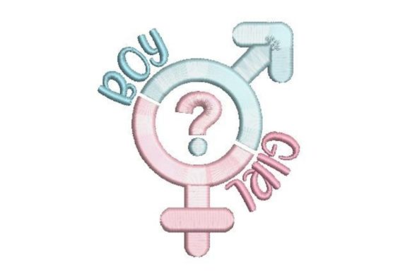 Gender Reveal Embroidery for Seasonal Creations
