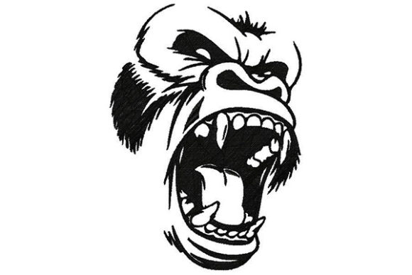 Gorilla Roaring Embroidery Design Review