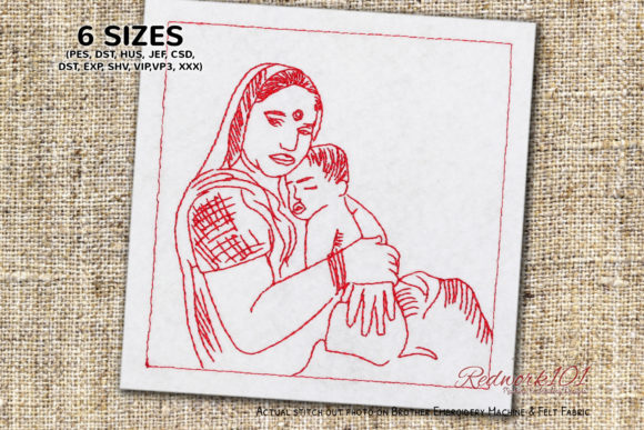 Happy Mom with Little Boy Embroidery Review