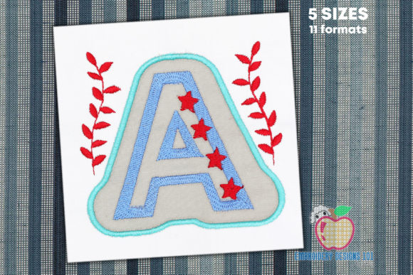 Letter a Double Applique Review for Seasonal Embroidery
