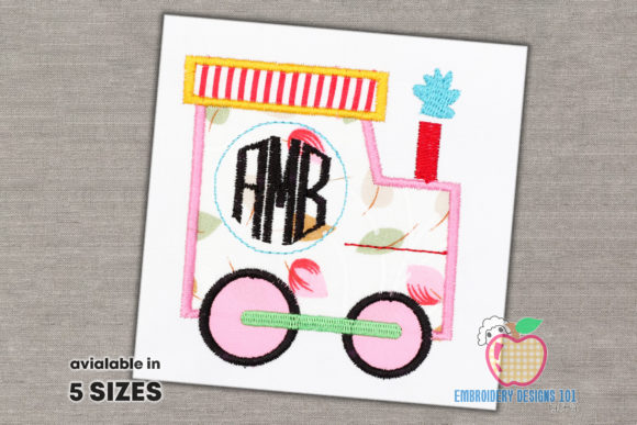 Monogram and Train Applique Design Review