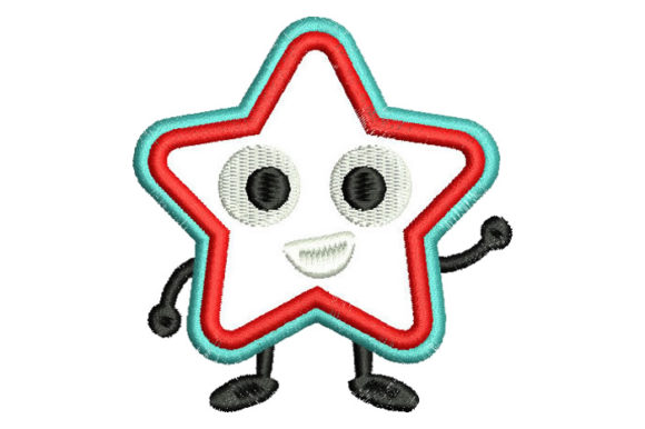Star Character: A Friendly Embroidery Design for Small Business Branding